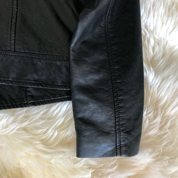 Bridal Wedding Bespoke Custom Painted Faux Leather Jacket || SZ S - Picture 5 of 13